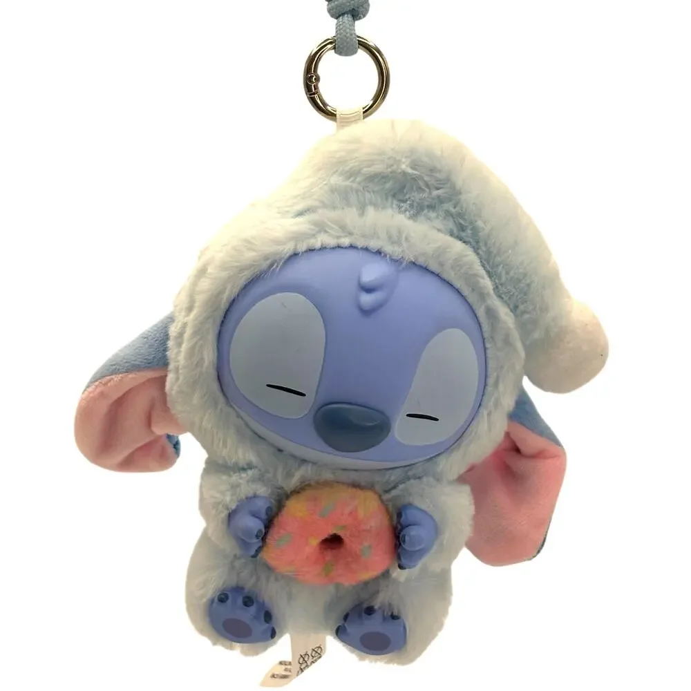 Disney x Miniso Stitch Sleepy Donut, Eat Something Before Sleep Bag Charm, Plush